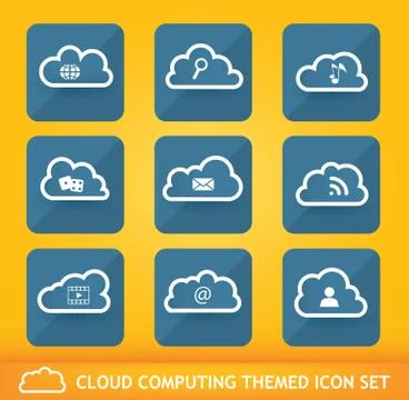 Cloud icons Stock Illustration