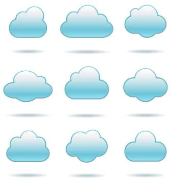 Cloud Icons Stock Illustration