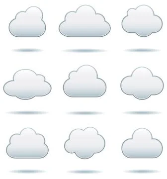 Cloud Icons Stock Illustration