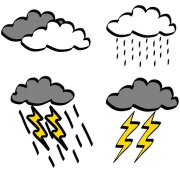 Cloud Icons Stock Illustration