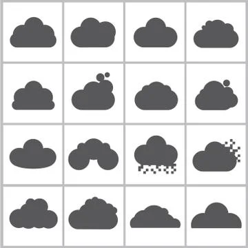 Cloud icons Stock Illustration
