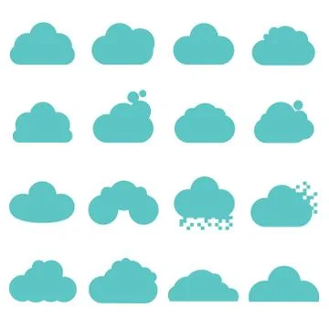 Cloud icons Stock Illustration