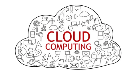 Cloud Icons Outlines Stock Footage 28757628