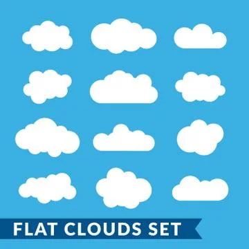 Cloud icons set Illustrazione stock