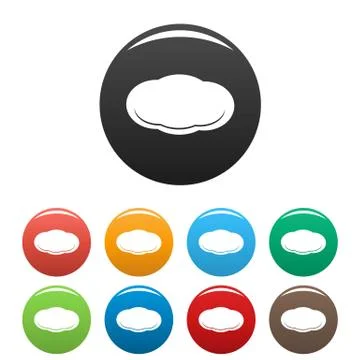 Cloud icons set  simple Stock Illustration