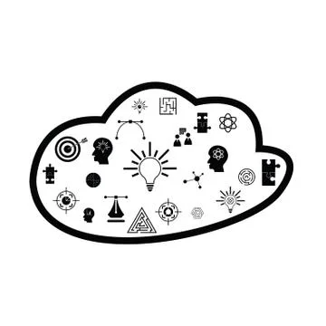 Cloud idea concept Stock Illustration
