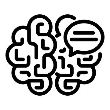 Cloud idea icon, outline style Illustrazione stock