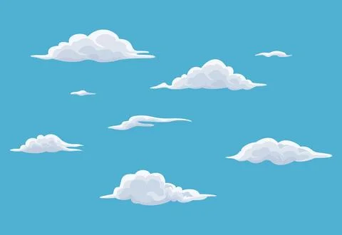 Cloud illustration Collection EPS Vector Stock Illustration
