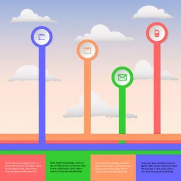 Cloud infographic, infographics Stock Illustration