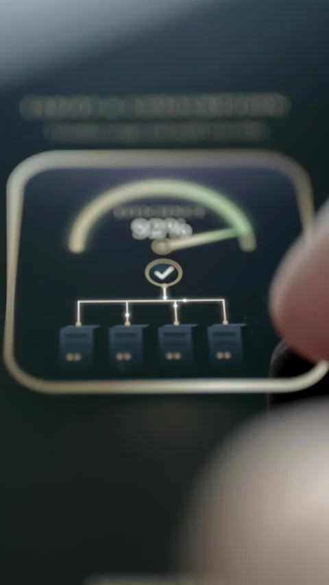 Cloud Infrastructure And Connected Server Network Icon On Phone 4K Stock Footage 341861946