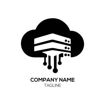 Cloud Infrastructure and Database Management Logo Design 스톡 일러스트