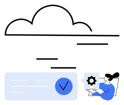 Cloud Integration with Team Collaboration and Task Management for Efficient.. Stock Illustration