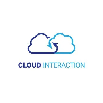 Cloud interaction internet service logo Stock-Illustration