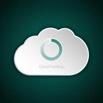 Cloud interface loading screen Stock Illustration