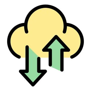 Cloud internet icon vector flat イラスト素材