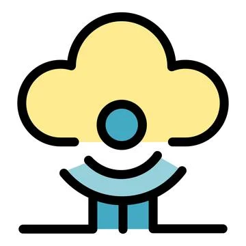 Cloud internet icon vector flat Stock Illustration