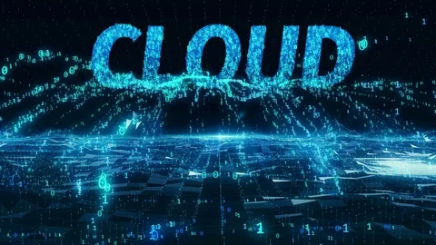 Cloud internet mobile blue digital concept 4k uhd Stock Footage 72105555