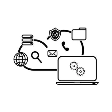 Cloud internet technology Illustrazione stock