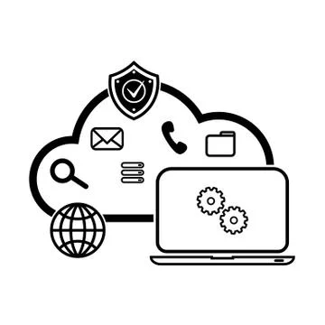 Cloud internet technology Stock Illustration