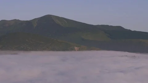 Cloud Inversion and The Mountains - The Lake District Stock Footage 76882798