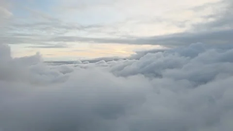 Cloud inversion layer over Taiwan with stratocumulus deck and overcast upper Stock Footage 334578462
