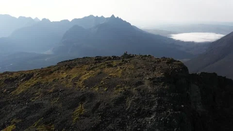 Cloud inversion over the rugged mountains on the Isle of Skye Video stock 310209437