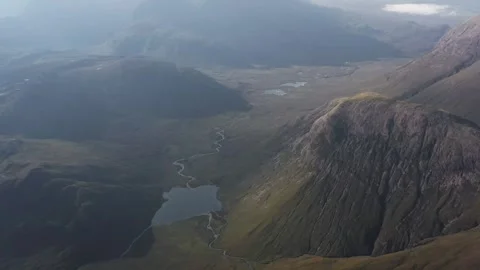 Cloud inversion over the rugged mountains on the Isle of Skye Video stock 310209510