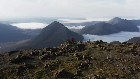 Cloud inversion over the rugged mountains on the Isle of Skye Video stock 310209525