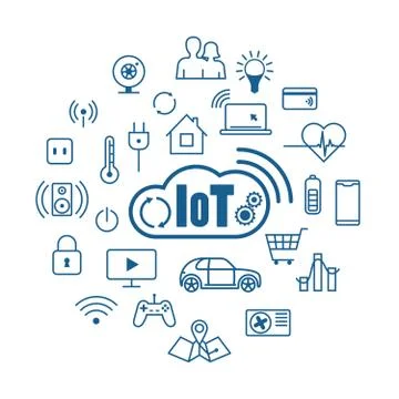 Cloud IOT Internet of Things concept Stock Illustration