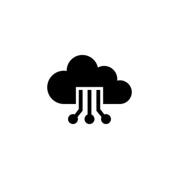 Cloud IOT, Internet of Things Flat Vector Icon イラスト素材