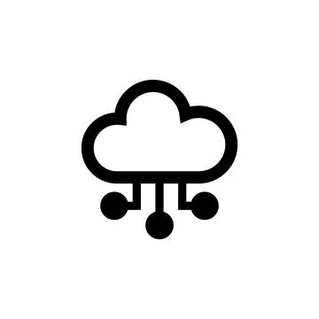 Cloud IOT, Internet of Things Flat Vector Icon イラスト素材