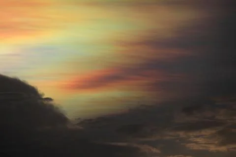 Cloud iridescence appears in the sky over Sana'a, Sanaa, Yemen - 21 Jun 2026 Fotos Stock
