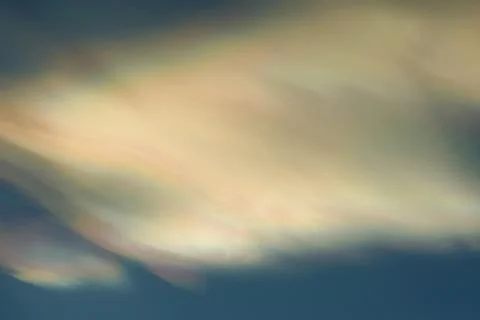 Cloud iridescence : diffraction phenomenon produce colorful clouds. Stock Photos