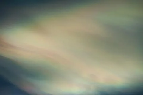 Cloud iridescence : diffraction phenomenon produce colorful clouds. Stock Photos