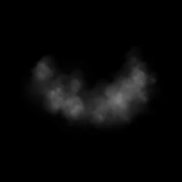 Cloud isolated on a black background for making texture brushes monochrome .. 스톡 일러스트