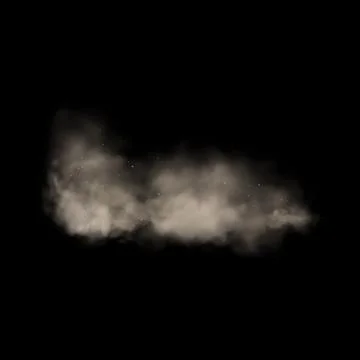 Cloud isolated on a black background for making texture brushes monochrome .. Stock Illustration