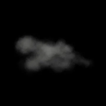 Cloud isolated on a black background for making texture brushes monochrome .. 스톡 일러스트