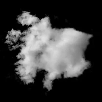 Cloud isolated on a black background Stock Photos