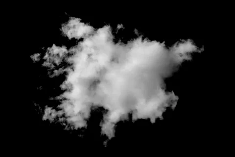 Cloud isolated on a black background 写真素材