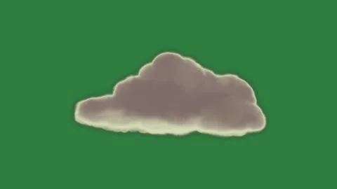 A cloud isolated on green screen background Video stock 336858562