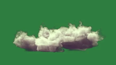 A cloud isolated on green screen background Video stock 336858652