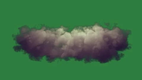 A cloud isolated on green screen background Видео 336968757