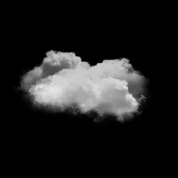 Cloud isolated over black background イラスト素材