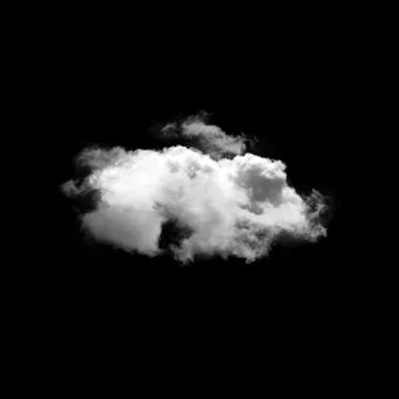 Cloud isolated over black background イラスト素材