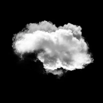 Cloud isolated over black background Ilustração Stock