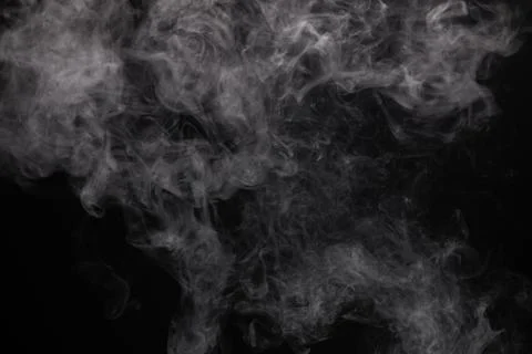 Cloud of isolated white smoke Stock Photos