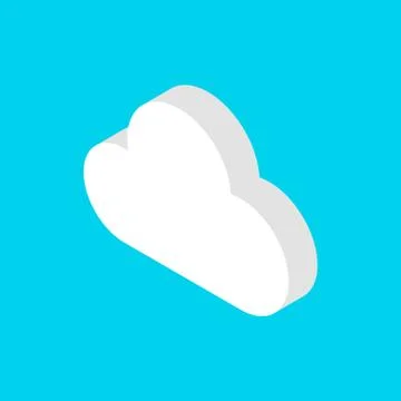 Cloud Isometric Object Illustrazione stock