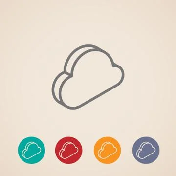 Cloud. isometric vector icons Stock Illustration