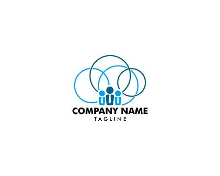 Cloud Job Logo Icon Design Stock Illustration