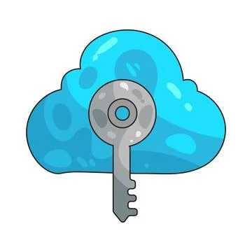 Cloud key illustration イラスト素材